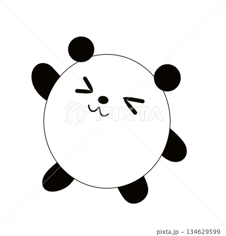 手を振るパンダ 134629599