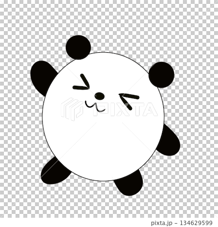 手を振るパンダ 134629599