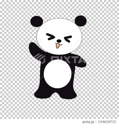 手を振るパンダ 手を振るパンダ 134629715