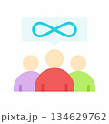 Neurodiverse Community icon vector image. Suitable for mobile apps, web apps and print media. 134629762