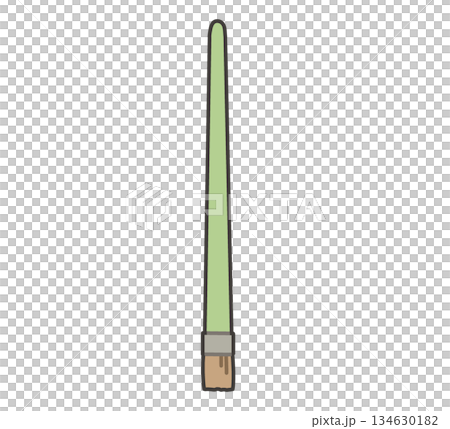 緑のえの平筆のイラスト 134630182