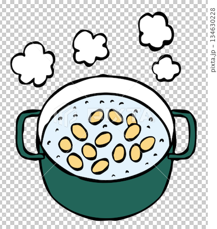 調理手順_鍋で豆を煮る_大豆 134630228