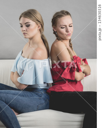 Two women being mad at each other Two women being mad at each other 134630316