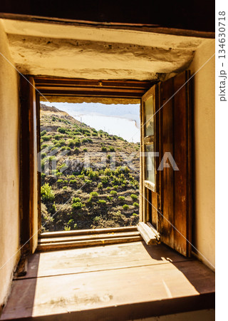 Window frame made of wood. Window frame made of wood. 134630718
