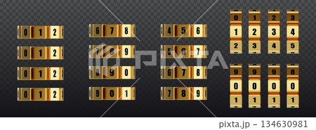 Lock number combinations on transparent background 134630981
