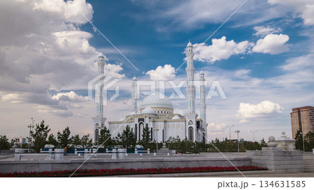 The Hazrat Sultan Mosque in Astana timelapse hyperlapse, Kazakhstan 134631585