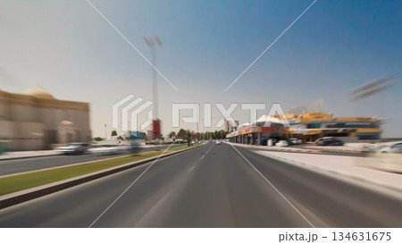 Drive on the streets of Ajman timelapse hyperlapse. Ajman is the capital of the emirate of Ajman in the United Arab Emirates. Drive on the streets of Ajman timelapse hyperlapse. Ajman is the capital of the emirate of Ajman in the United Arab Emirates. 134631675