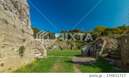 Anfiteatro Severiano in beautiful town of Albano Laziale timelapse hyperlapse, Italy Anfiteatro Severiano in beautiful town of Albano Laziale timelapse hyperlapse, Italy 134631727