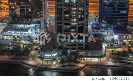 Residential and office buildings in Jumeirah lake towers district timelapse in Dubai Residential and office buildings in Jumeirah lake towers district timelapse in Dubai 134632113