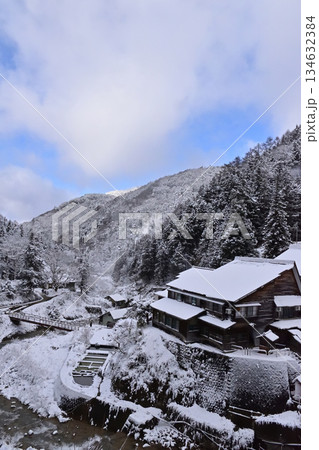 長野県 冬の地獄谷温泉 134632384