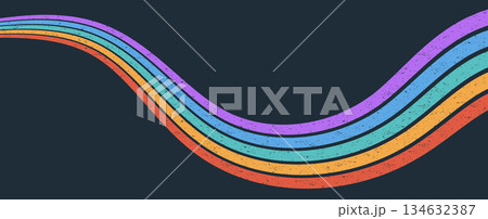 Hippie Stripe Rainbow Retro Texture Hippie Stripe Rainbow Retro Texture 134632387