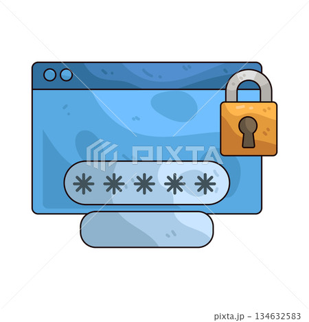 illustration of Password illustration of Password 134632583