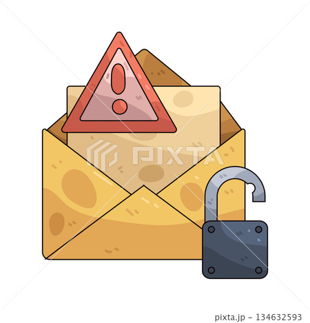 illustration of Secure Email 134632593