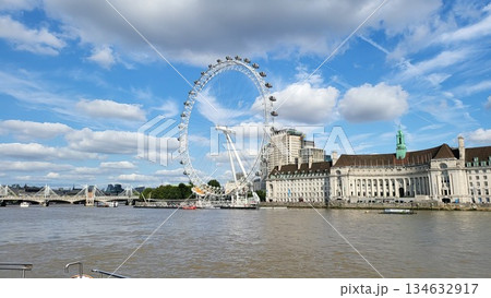 This is the famous icon in central London named the London Eye.   134632917