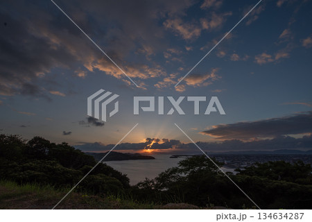 米子城跡の黄昏 134634287