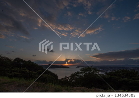 米子城跡の黄昏 134634305