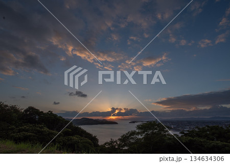 米子城跡の黄昏 134634306