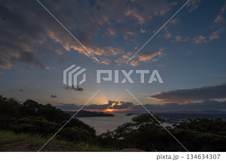 米子城跡の黄昏 134634307