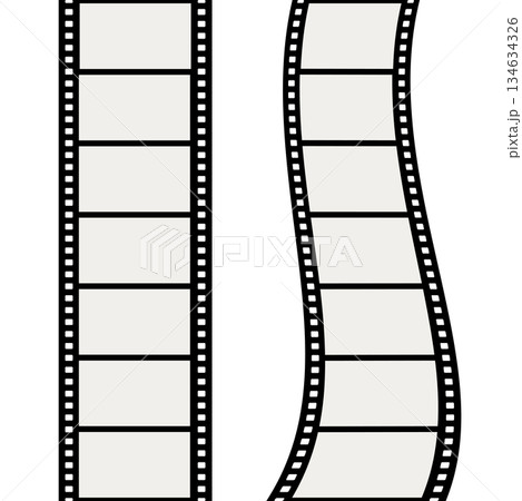 映画フィルムのイラスト、フレーム素材 映画フィルムのイラスト、フレーム素材 134634326