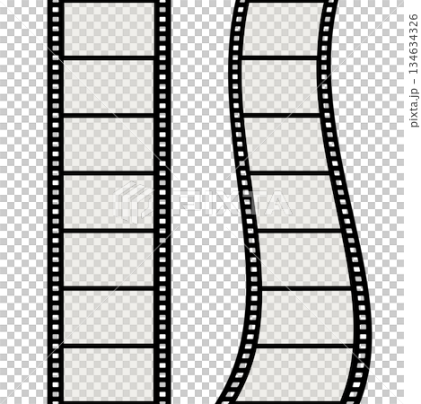 映画フィルムのイラスト、フレーム素材 映画フィルムのイラスト、フレーム素材 134634326