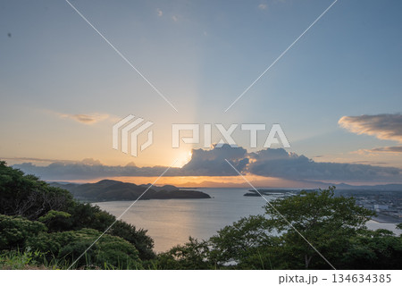 米子城跡の黄昏 134634385