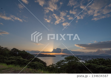 米子城跡の黄昏 134634387