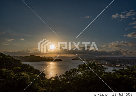 米子城跡の黄昏 134634503