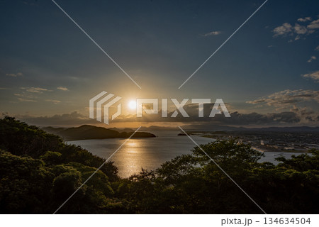 米子城跡の黄昏 134634504