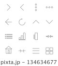 Minimal UI line icons set for navigation and interface 134634677