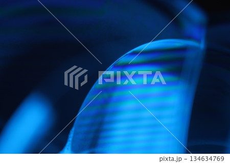 Blue bubbles, liquid glowing surface, scientific abstraction, glossy water film Blue bubbles, liquid glowing surface, scientific abstraction, glossy water film 134634769