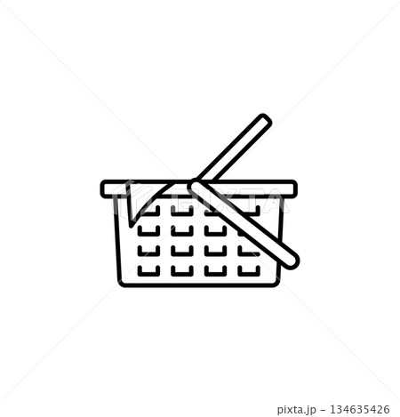 Picnic Basket vector icon. Adventure icon line style. perfect use for logo, presentation, website, and more. modern icon design outline style Picnic Basket vector icon. Adventure icon line style. perfect use for logo, presentation, website, and more. modern icon design outline style 134635426