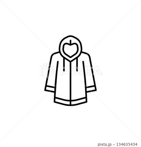 Raincoat vector icon. Adventure icon line style. perfect use for logo, presentation, website, and more. modern icon design outline style 134635434