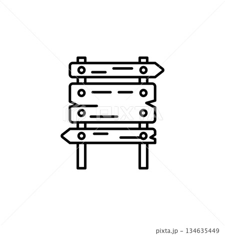 Signboard vector icon. Adventure icon line style. perfect use for logo, presentation, website, and more. modern icon design outline style 134635449