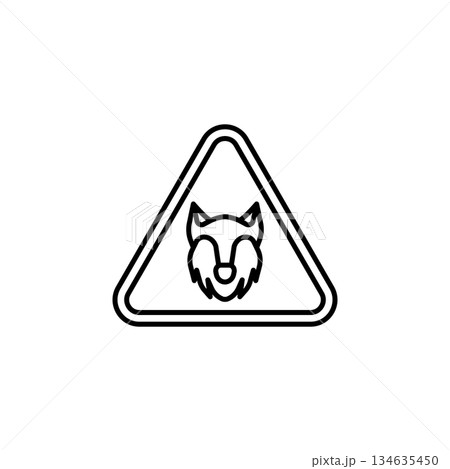Wolf Sign vector icon. Adventure icon line style. perfect use for logo, presentation, website, and more. modern icon design outline style Wolf Sign vector icon. Adventure icon line style. perfect use for logo, presentation, website, and more. modern icon design outline style 134635450