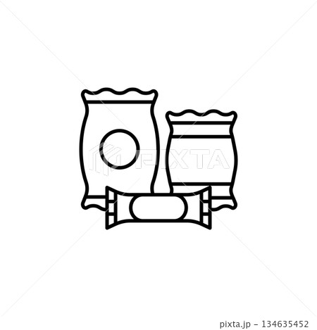 Snacks vector icon. Adventure icon line style. perfect use for logo, presentation, website, and more. modern icon design outline style Snacks vector icon. Adventure icon line style. perfect use for logo, presentation, website, and more. modern icon design outline style 134635452