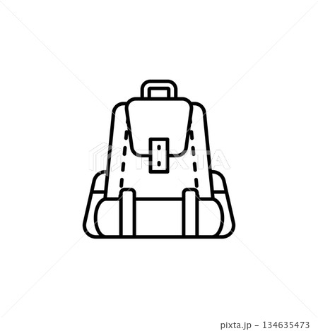 Back Pack vector icon. Adventure icon line style. perfect use for logo, presentation, website, and more. modern icon design outline style Back Pack vector icon. Adventure icon line style. perfect use for logo, presentation, website, and more. modern icon design outline style 134635473