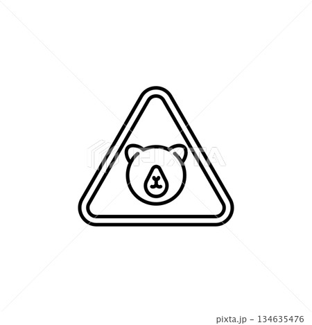 Bear Sign vector icon. Adventure icon line style. perfect use for logo, presentation, website, and more. modern icon design outline style Bear Sign vector icon. Adventure icon line style. perfect use for logo, presentation, website, and more. modern icon design outline style 134635476