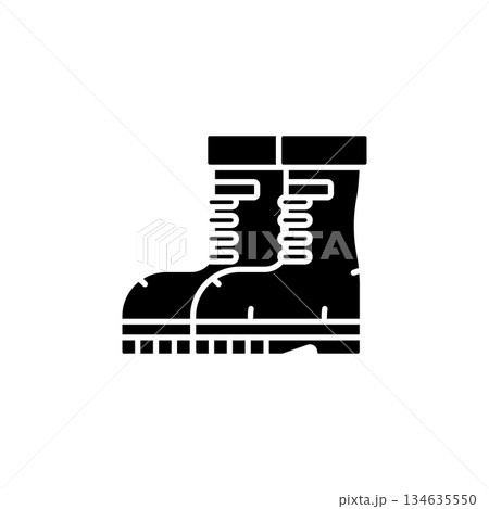 Boots vector icon. Adventure icon solid style. perfect use for logo, presentation, website, and more. modern icon design glyph style 134635550