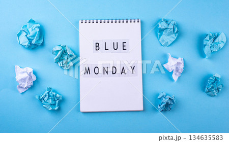 Blue monday concept, post-holiday blues 134635583