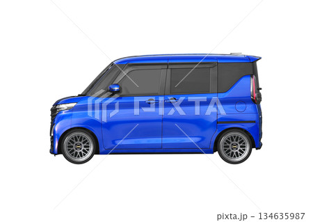 約30mmローダウンで17インチ社外ホイールを履いた軽乗用車（縮尺：XLサイズで1px＝約1mm） 134635987