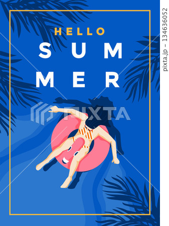 Summer Background Flat design Summer time 5 134636052