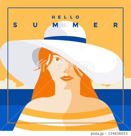 Summer Background Flat design Summer time 6 Summer Background Flat design Summer time 6 134636053