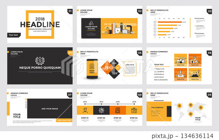 Infographics slide template design Infographics slide template design 134636114
