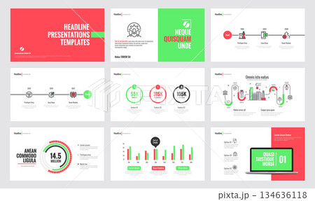 Infographics slide template design 5 134636118