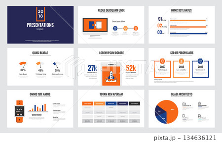 Infographics slide template design 8 134636121