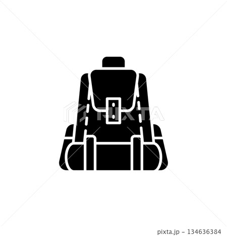 Back Pack vector icon. Adventure icon solid style. perfect use for logo, presentation, website, and more. modern icon design glyph style Back Pack vector icon. Adventure icon solid style. perfect use for logo, presentation, website, and more. modern icon design glyph style 134636384