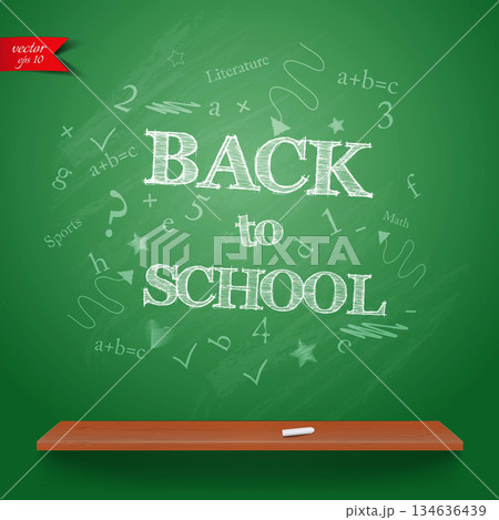 Back to school background. Vector 134636439