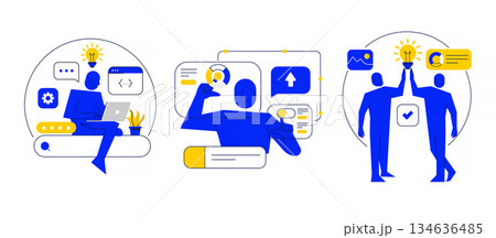 Flat Modern design Illustration of Web Development 134636485