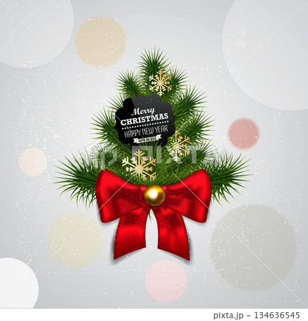 Christmas background with place for text. Vector 134636545