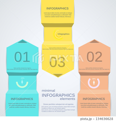 Minimal infographics. Vector 134636628